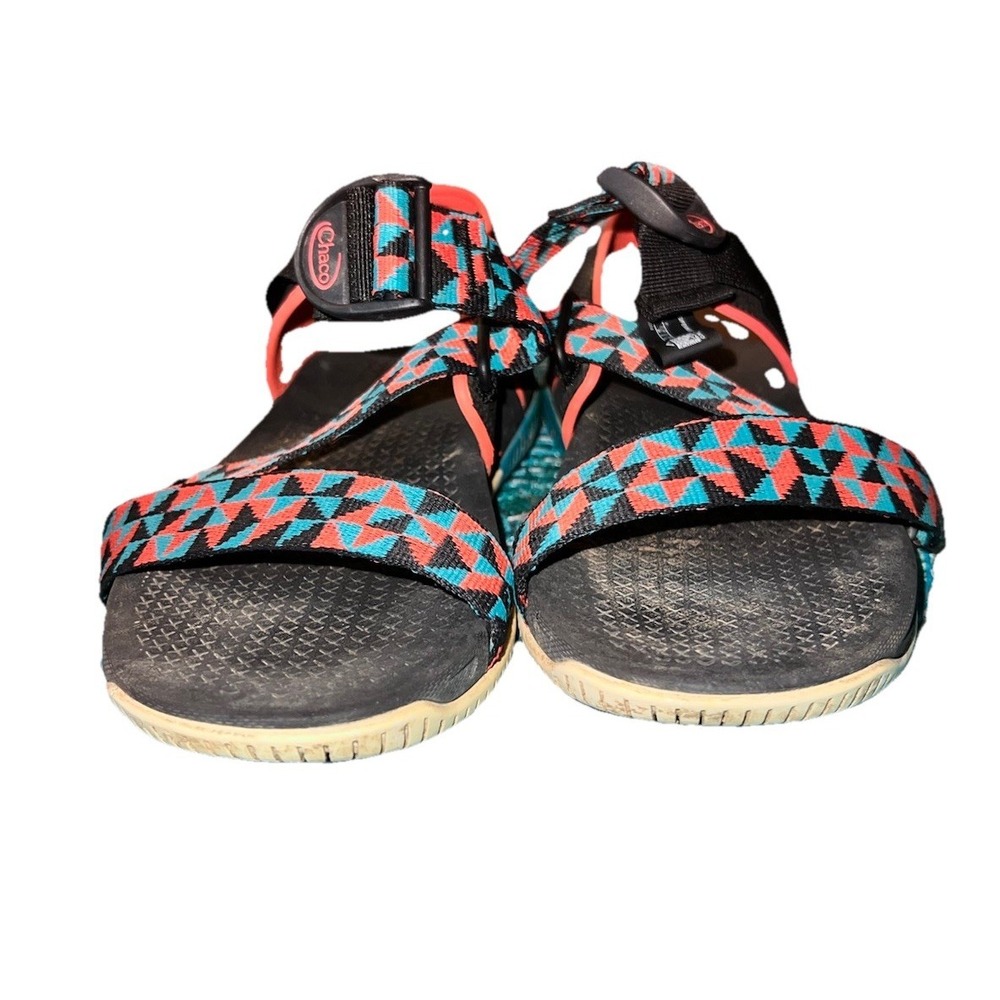 Chaco Women's Size 7 Confluence Sandals Multi Teal Orange Hiking Sport Strappy - Picture 2 of 10
